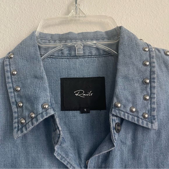 Rails Metal Studs Button Down Long Sleeve Shirt - Picture 4 of 8